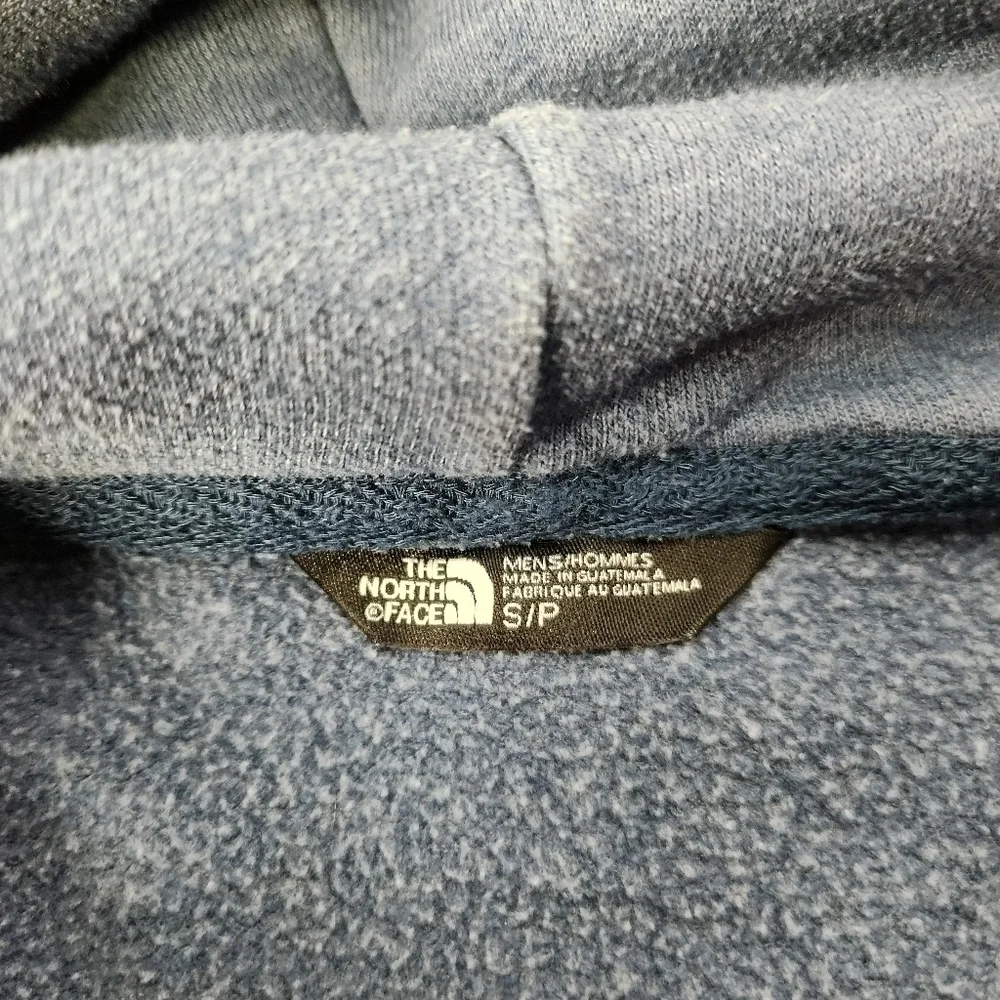 The North Face hoodie mens size small blue excellent condition bear  logo - Picture 8 of 10